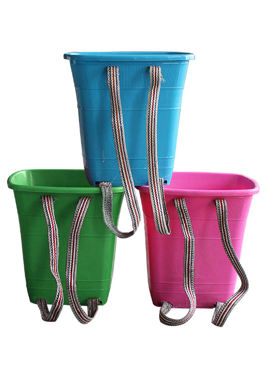 新款可以印字logo简单图案塑料背篓